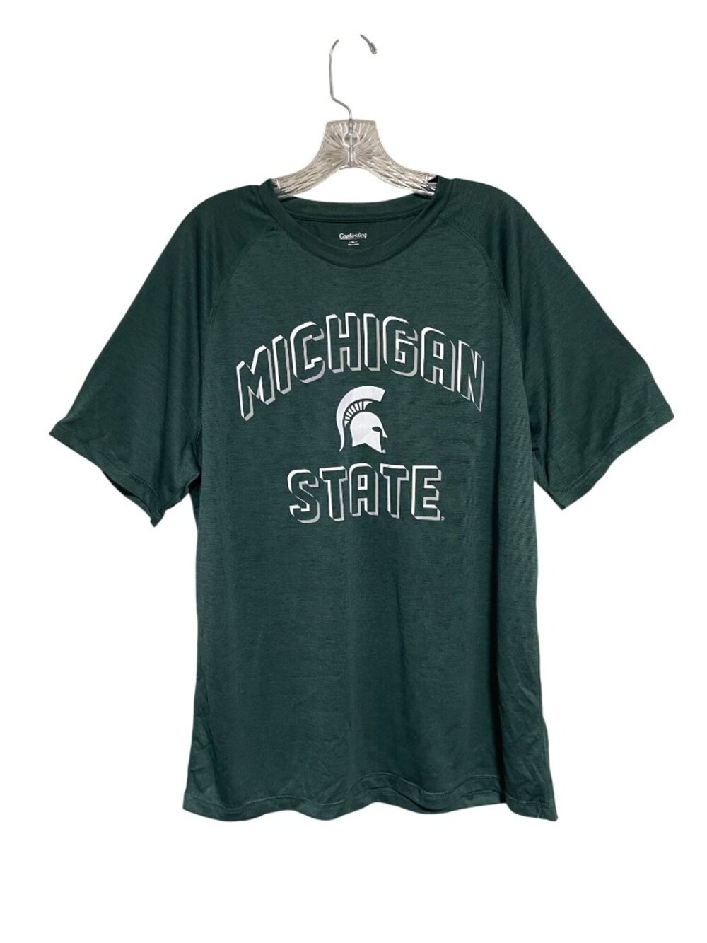 Michigan State Spartans Captivating Green Short Sleeve Performance Tee Mens XL